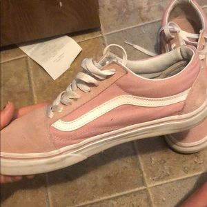 Pink vans with velvet